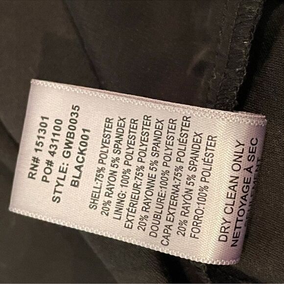 Good American Exec Flared Leg Side Slit Trouser Pant Black Plus size 14 / 32 - Picture 7 of 7